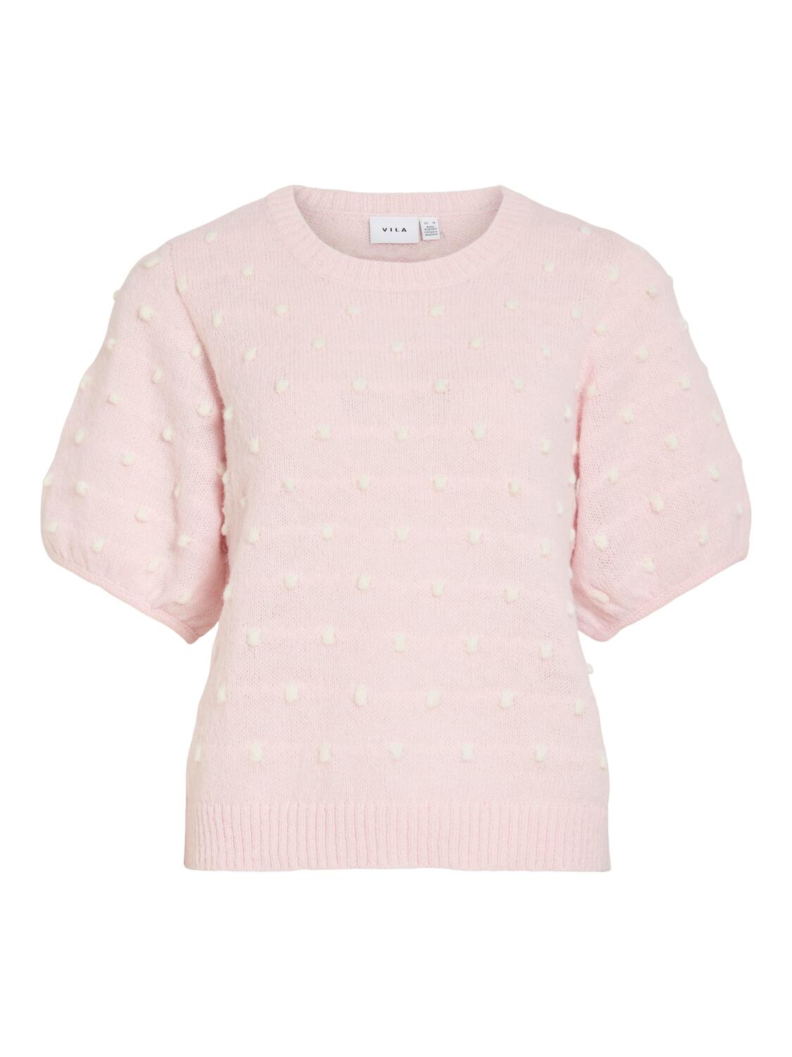 Vidottie kortærmet striktrøje - Cherry Blossom